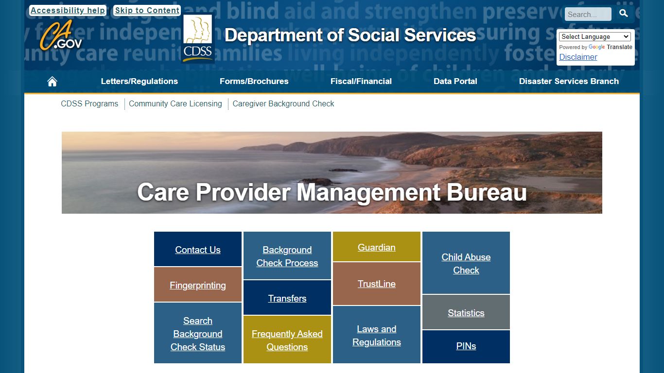 Caregiver Background Check - California Department of Social Services